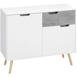 Tumba Homcom 838-196LG (Light Grey/White) Thumb