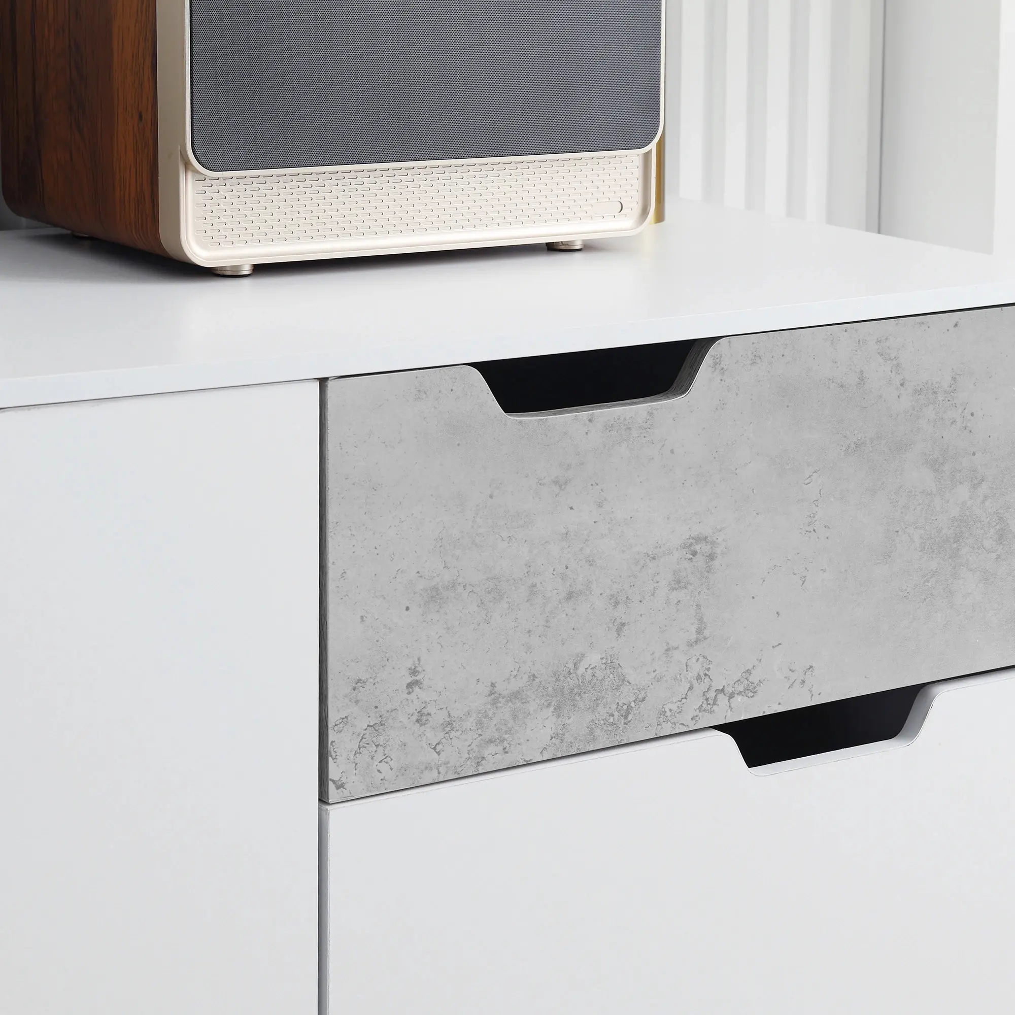 Tumba Homcom 838-196LG (Light Grey/White) - 5