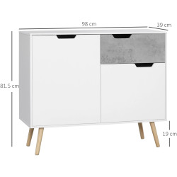 Tumba Homcom 838-196LG (Light Grey/White) Thumb