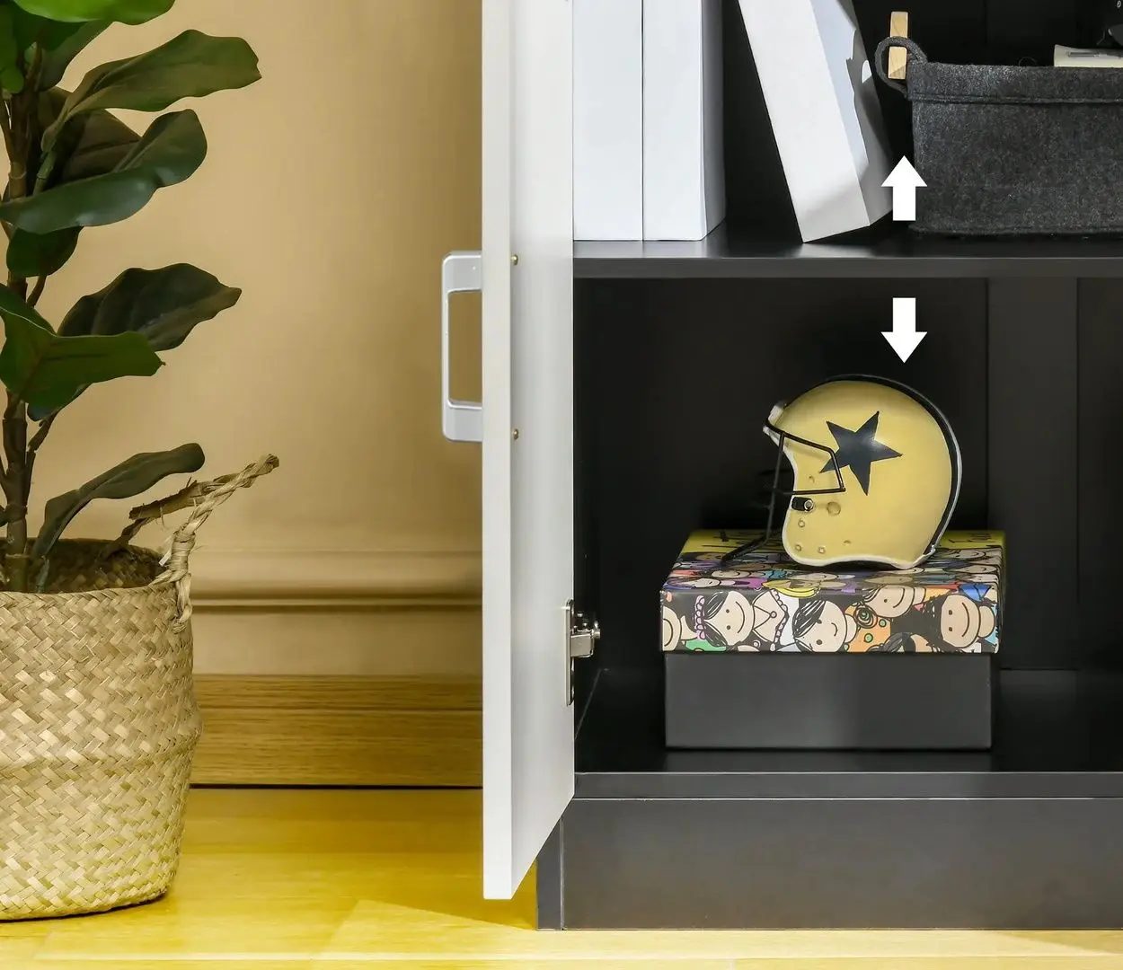 Тумба Homcom 838-219 60x40x90 cm (White/Black)