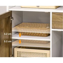 Tumba Homcom 838-344V00CG 76x81x35 cm (Dark Wood/White) Thumb