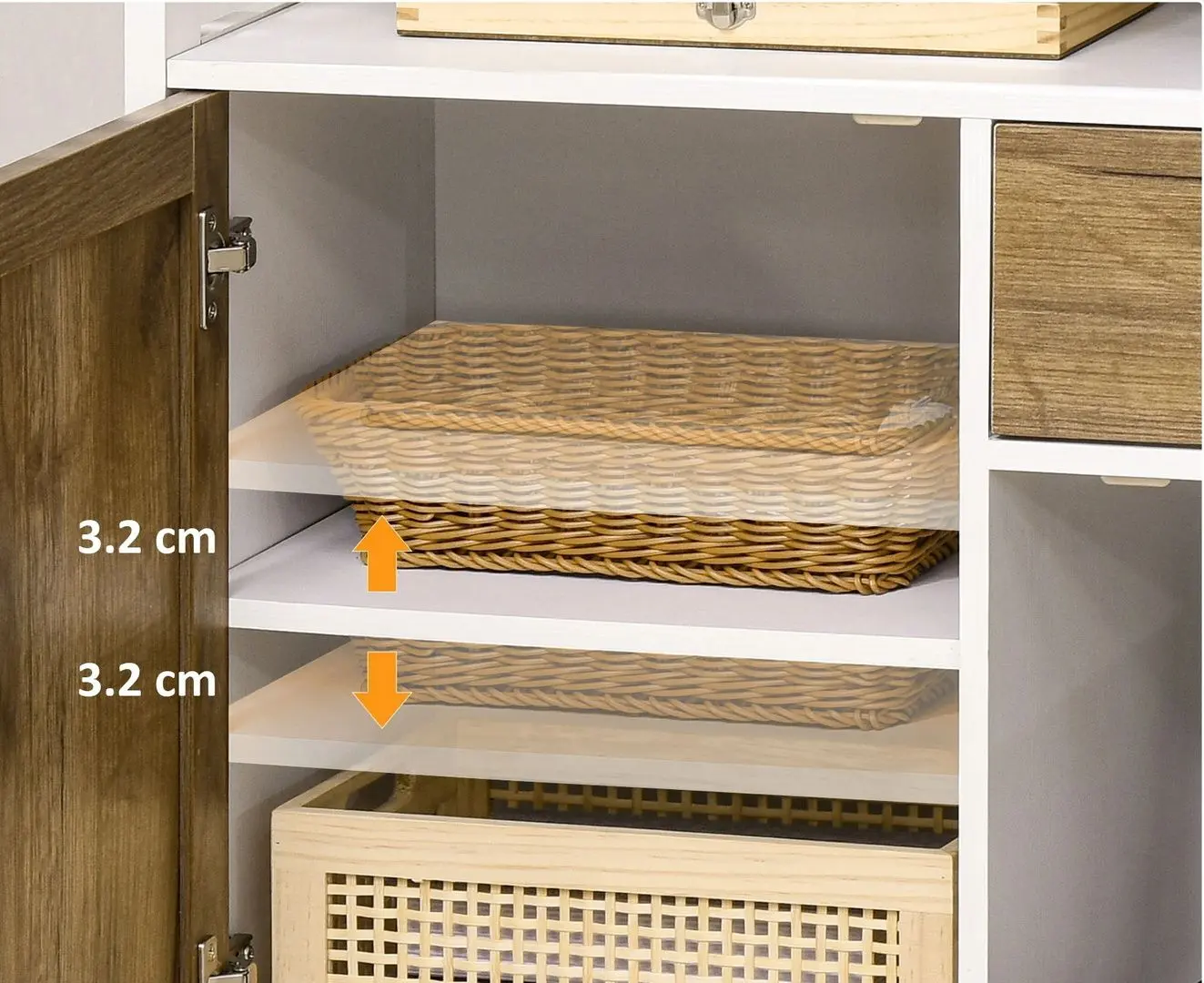 Tumba Homcom 838-344V00CG 76x81x35 cm (Dark Wood/White)