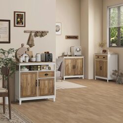 Tumba Homcom 838-344V00CG 76x81x35 cm (Dark Wood/White) Thumb