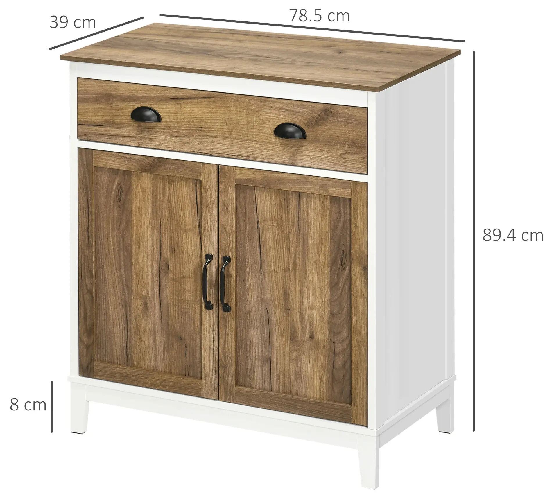 Tumba Homcom 838-347V80CG (White/Natural) - 5