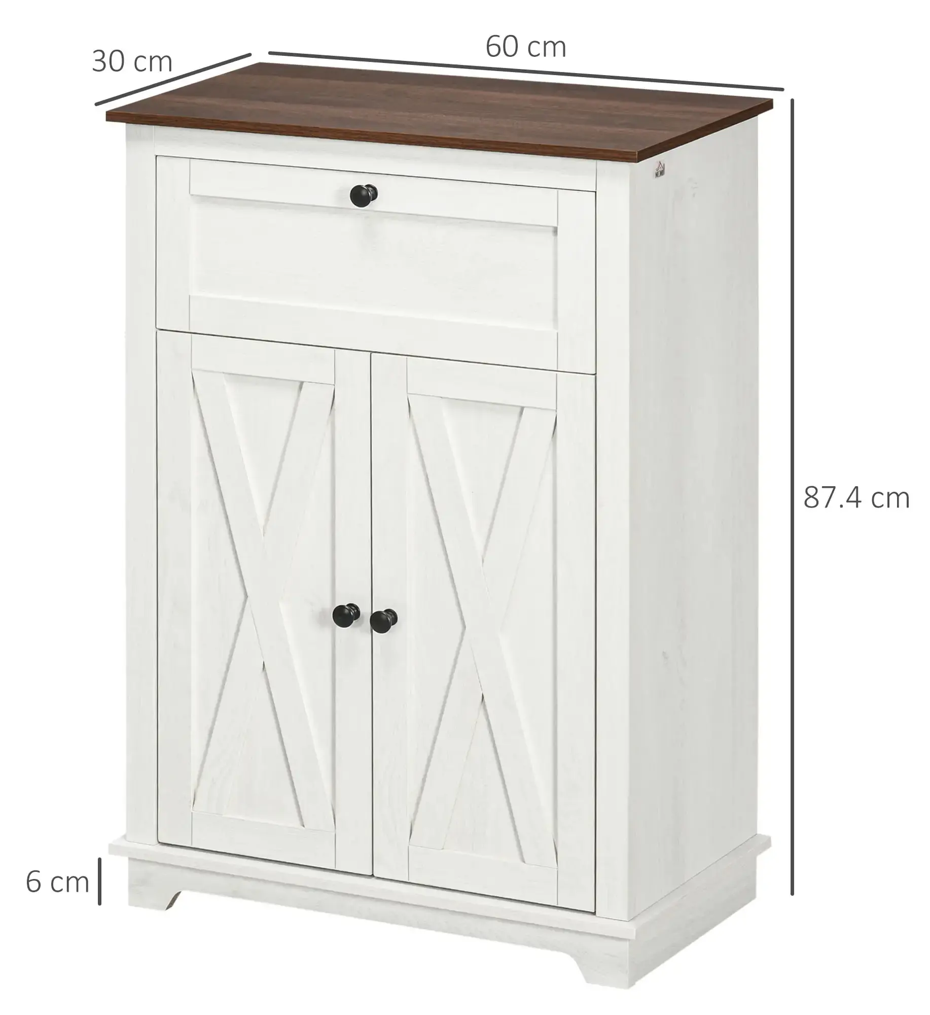 Tumba Homcom 838-348V80WT (White) - 3
