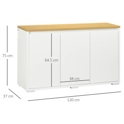 Tumba Homcom 838-373V01WT (White/Natural) Thumb