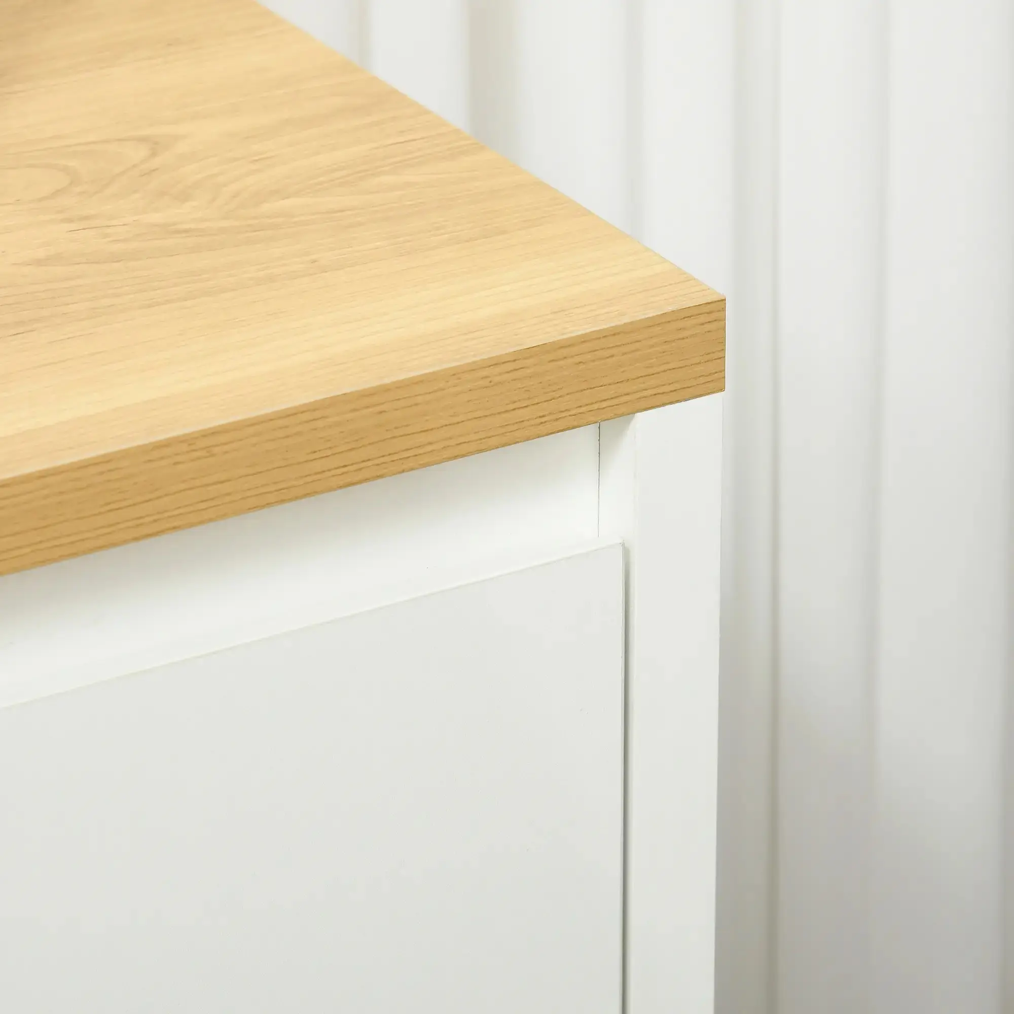 Tumba Homcom 838-373V01WT (White/Natural) - 6