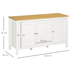 Tumba Homcom 838-392V80WT (White/Natural) Thumb