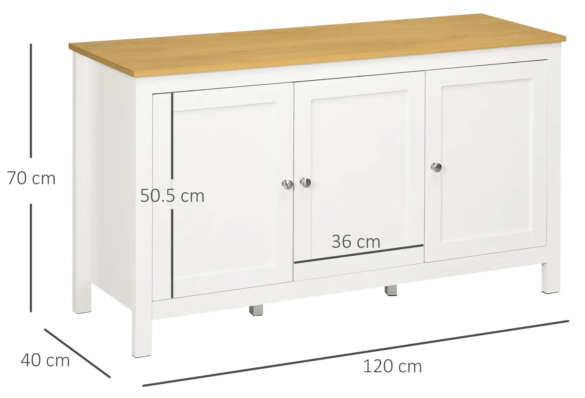 Tumba Homcom 838-392V80WT (White/Natural) - 4