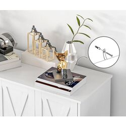 Tumba Homcom 838-425V80WT 120x75x37 cm (White) Thumb