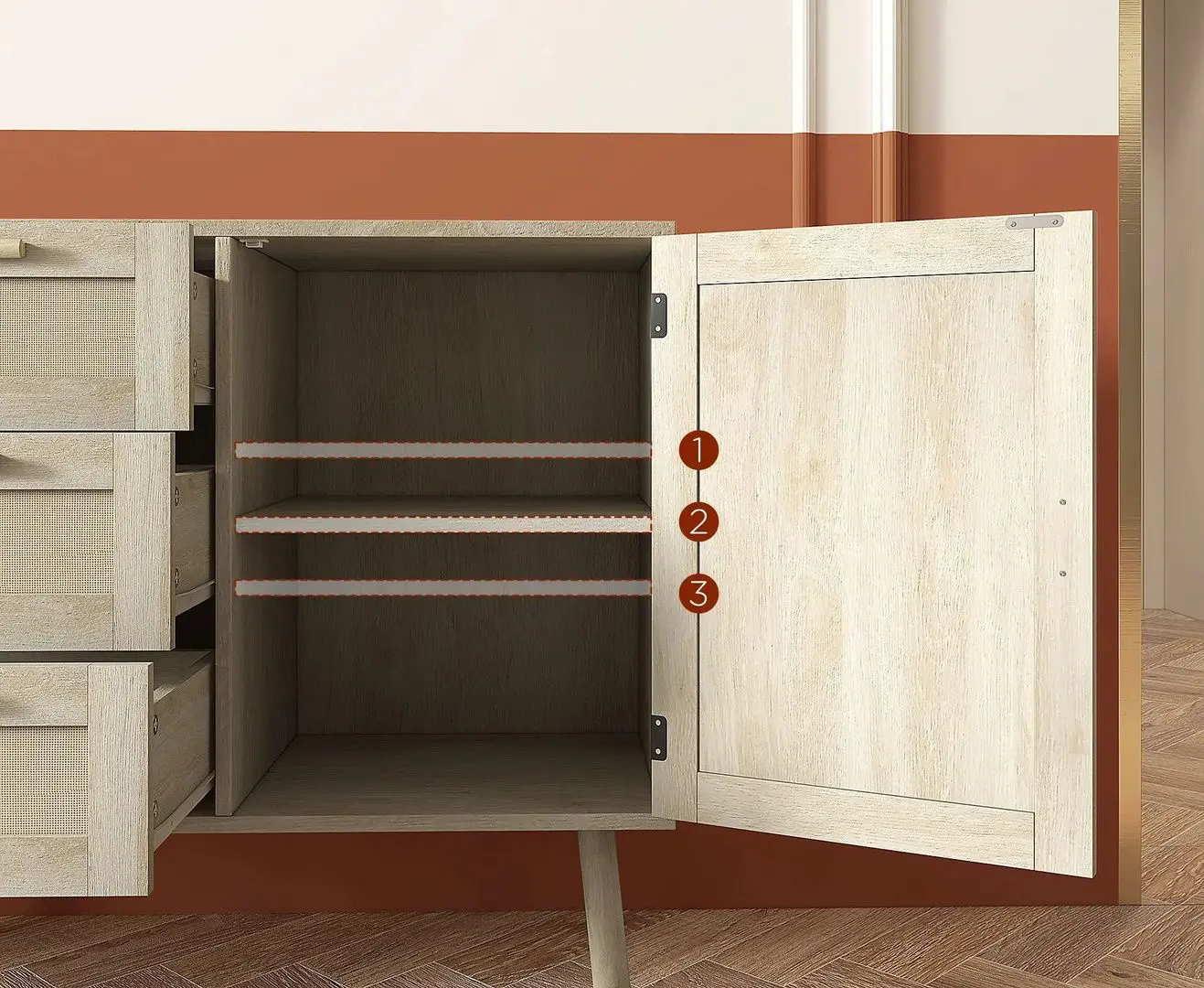 Тумба Homcom 839-914V00AK 80x36x75 cm (Oak)