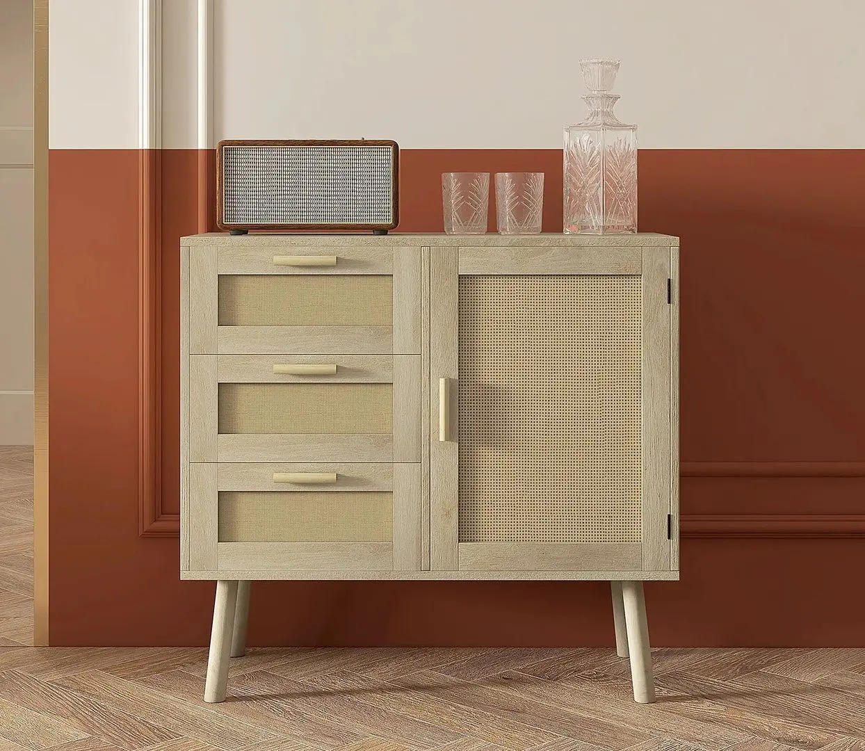 Тумба Homcom 839-914V00AK 80x36x75 cm (Oak)