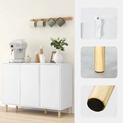 Tumba Homcom 839-945V00WT 107x40x80 cm (White/Natural) Thumb