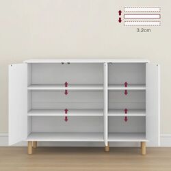 Tumba Homcom 839-945V00WT 107x40x80 cm (White/Natural) Thumb