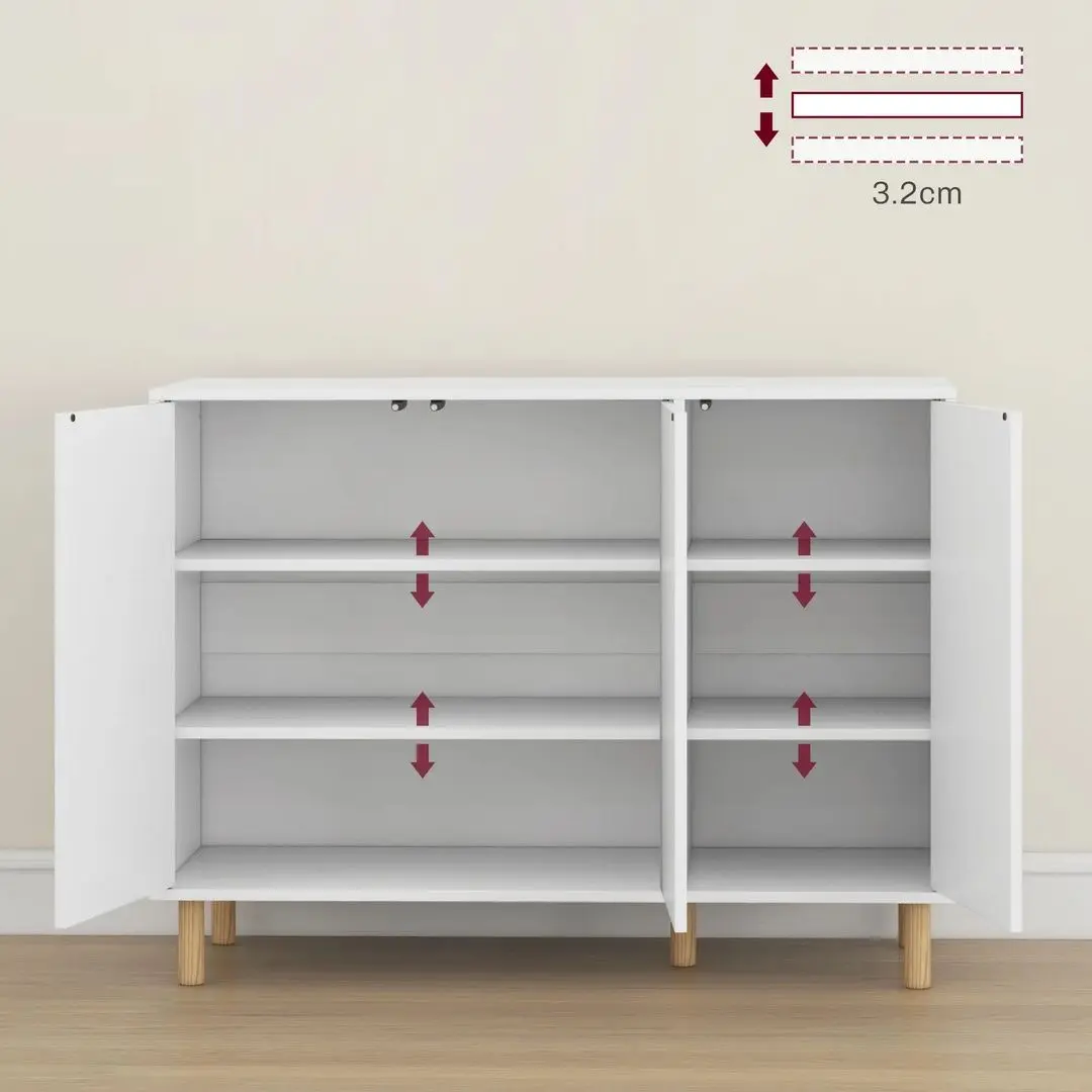 Tumba Homcom 839-945V00WT 107x40x80 cm (White/Natural) - 7