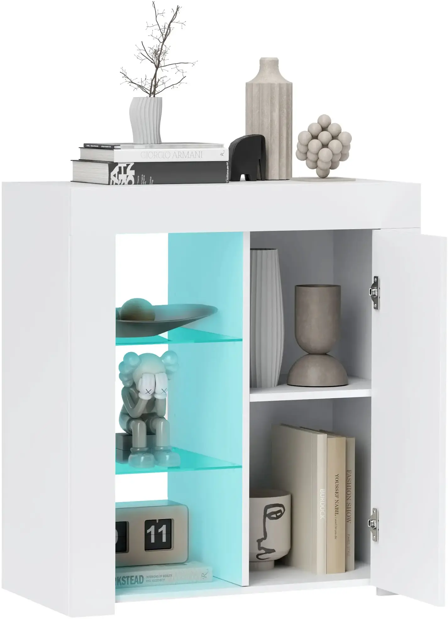 Тумба Homcom 839-952V90WT (White/White Gloss) - 2