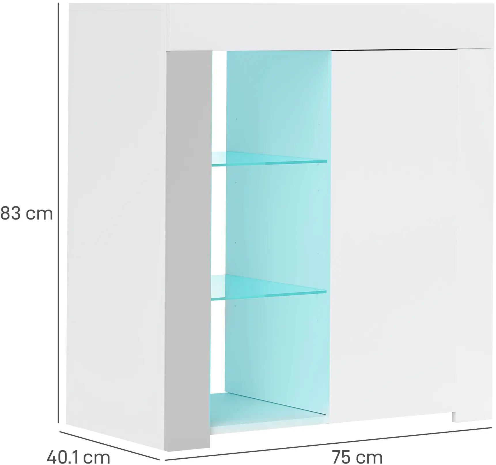 Тумба Homcom 839-952V90WT (White/White Gloss) - 6