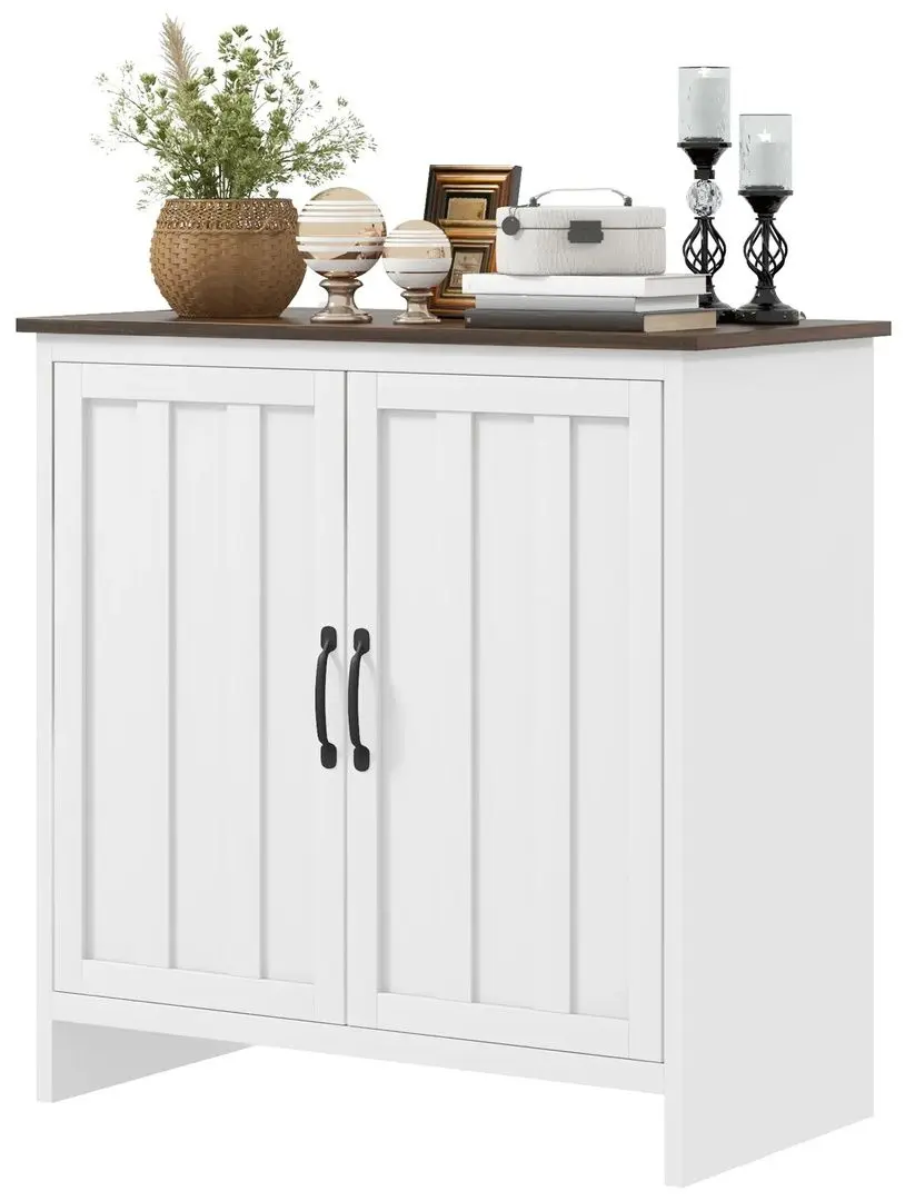 Tumba Homcom 839-988V80WT 80x39x80 cm (White/Brown)