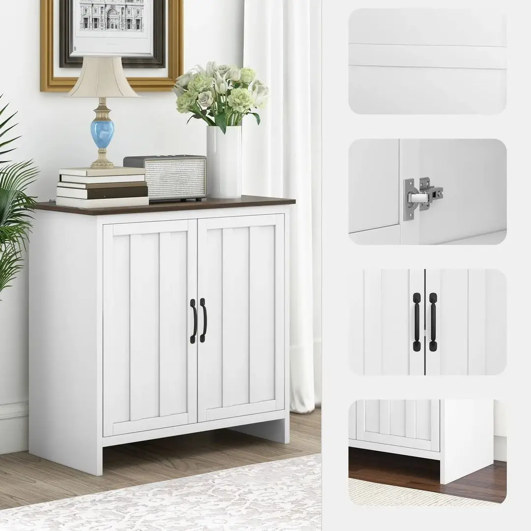 Tumba Homcom 839-988V80WT 80x39x80 cm (White/Brown)