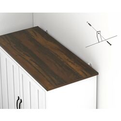 Tumba Homcom 839-988V80WT 80x39x80 cm (White/Brown) Thumb