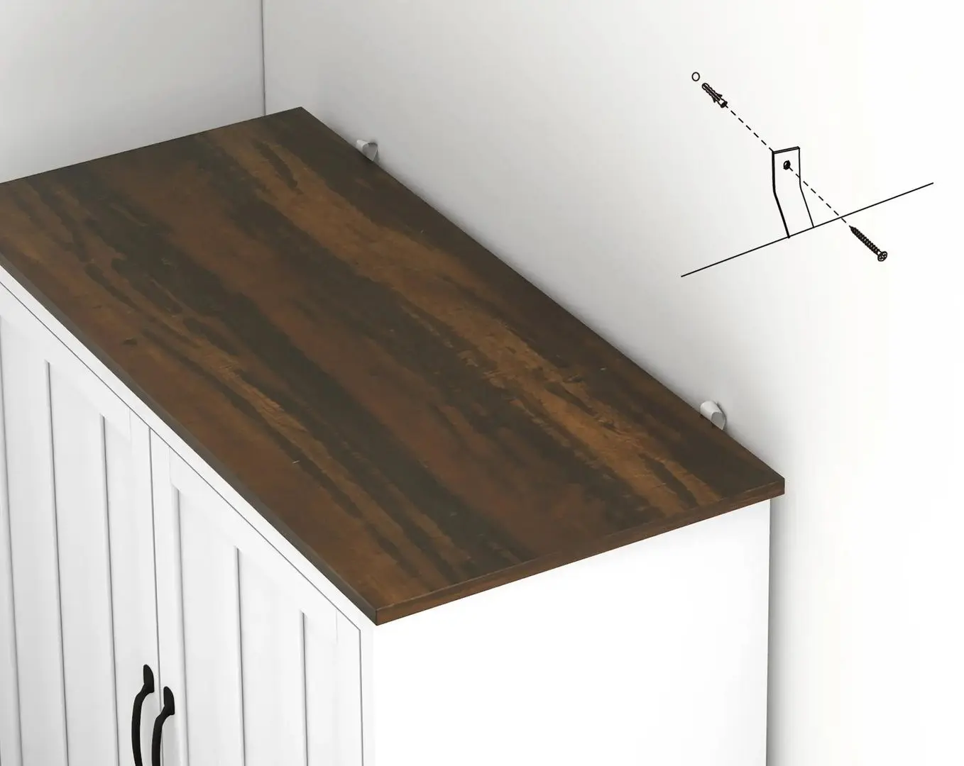 Tumba Homcom 839-988V80WT 80x39x80 cm (White/Brown)