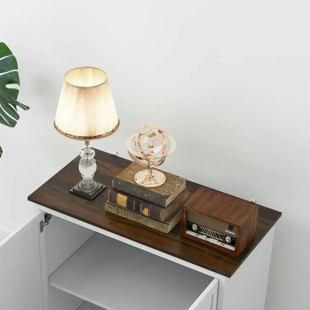 Tumba Homcom 839-988V80WT 80x39x80 cm (White/Brown)