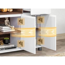 Tumba Homcom 83A-056V80WT 105x39x83 cm (White/Oak) Thumb