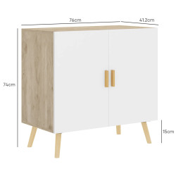 Tumba Homcom 83B-092V00AK (White/Oak) Thumb