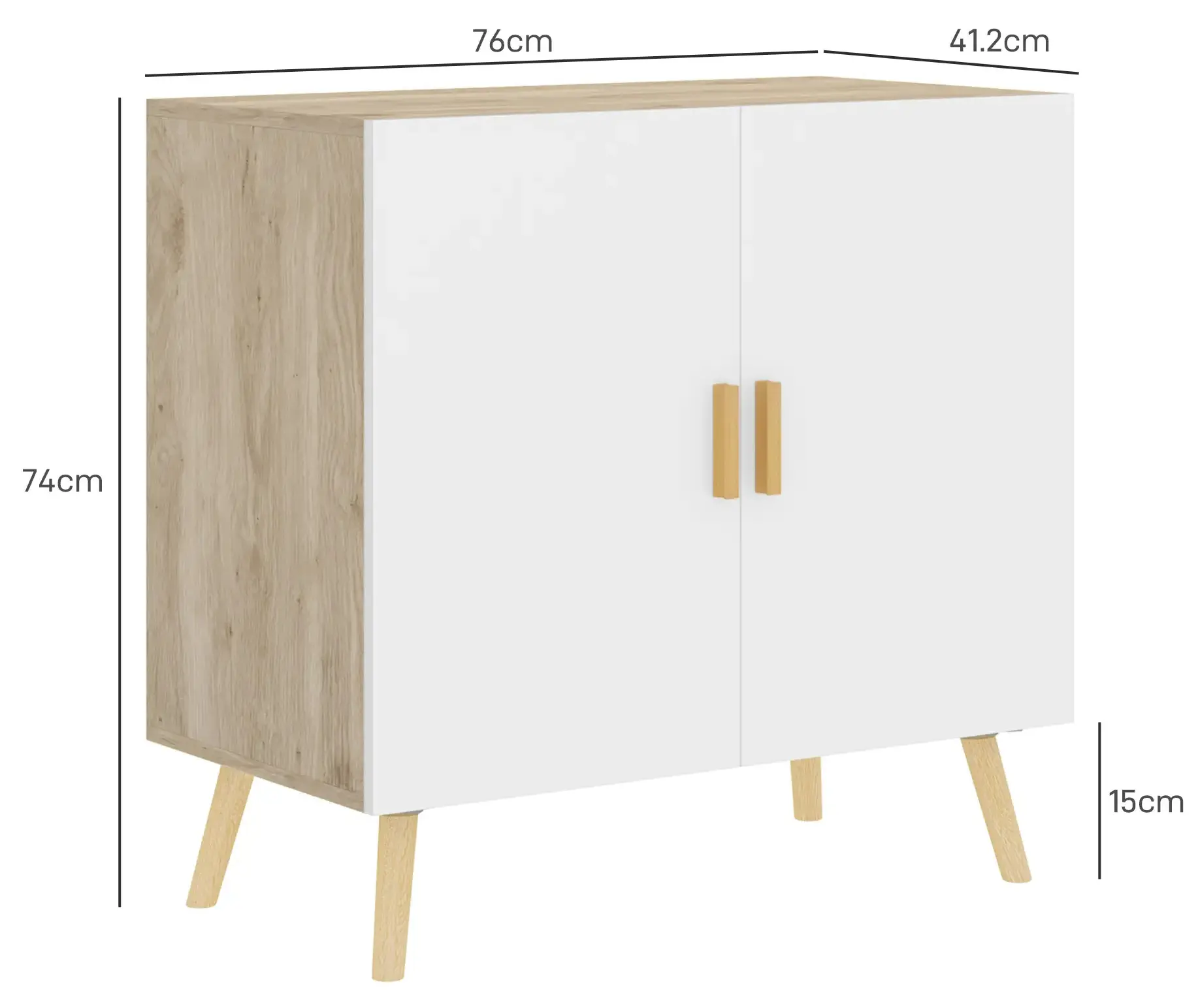 Tumba Homcom 83B-092V00AK (White/Oak) - 5