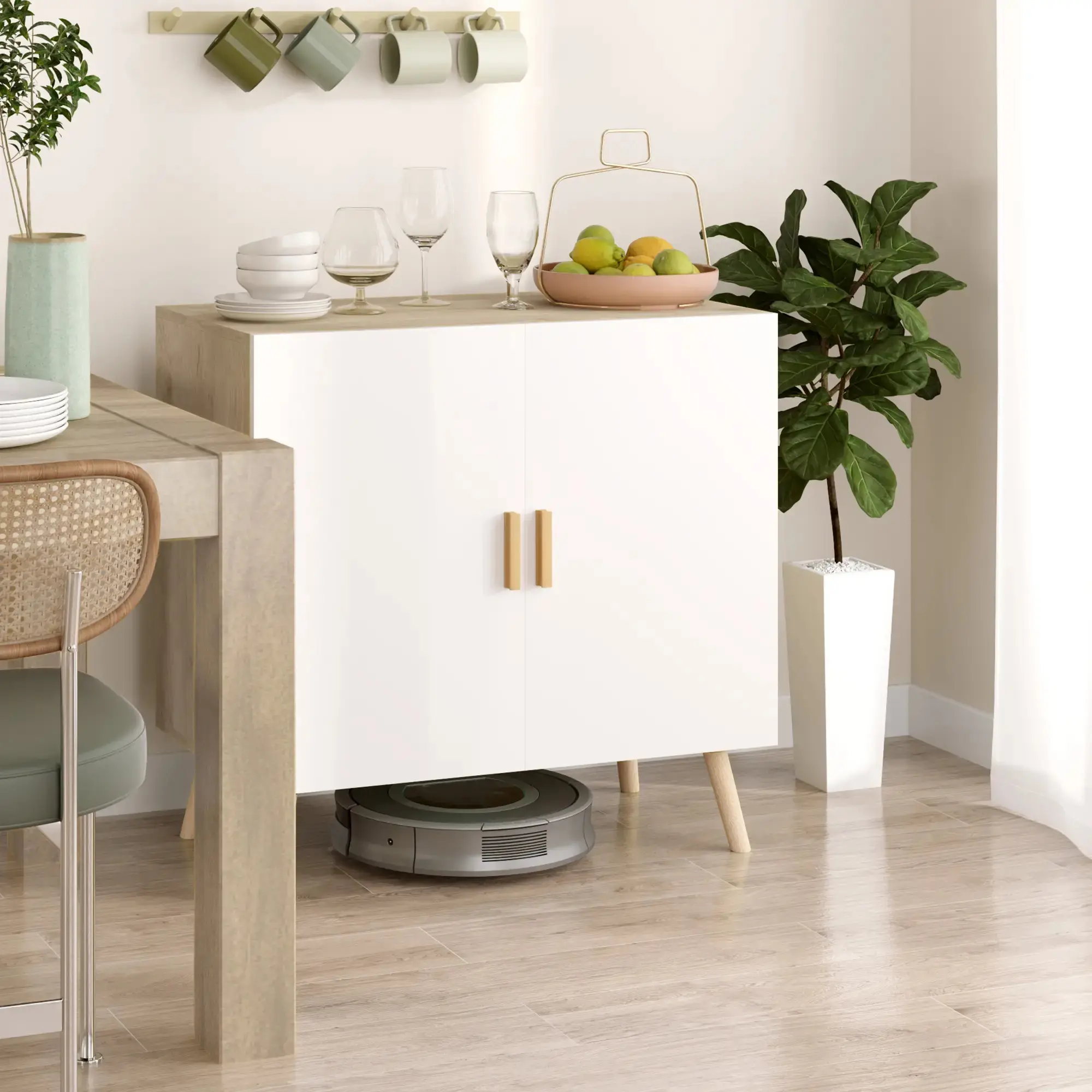Tumba Homcom 83B-092V00AK (White/Oak) - 8