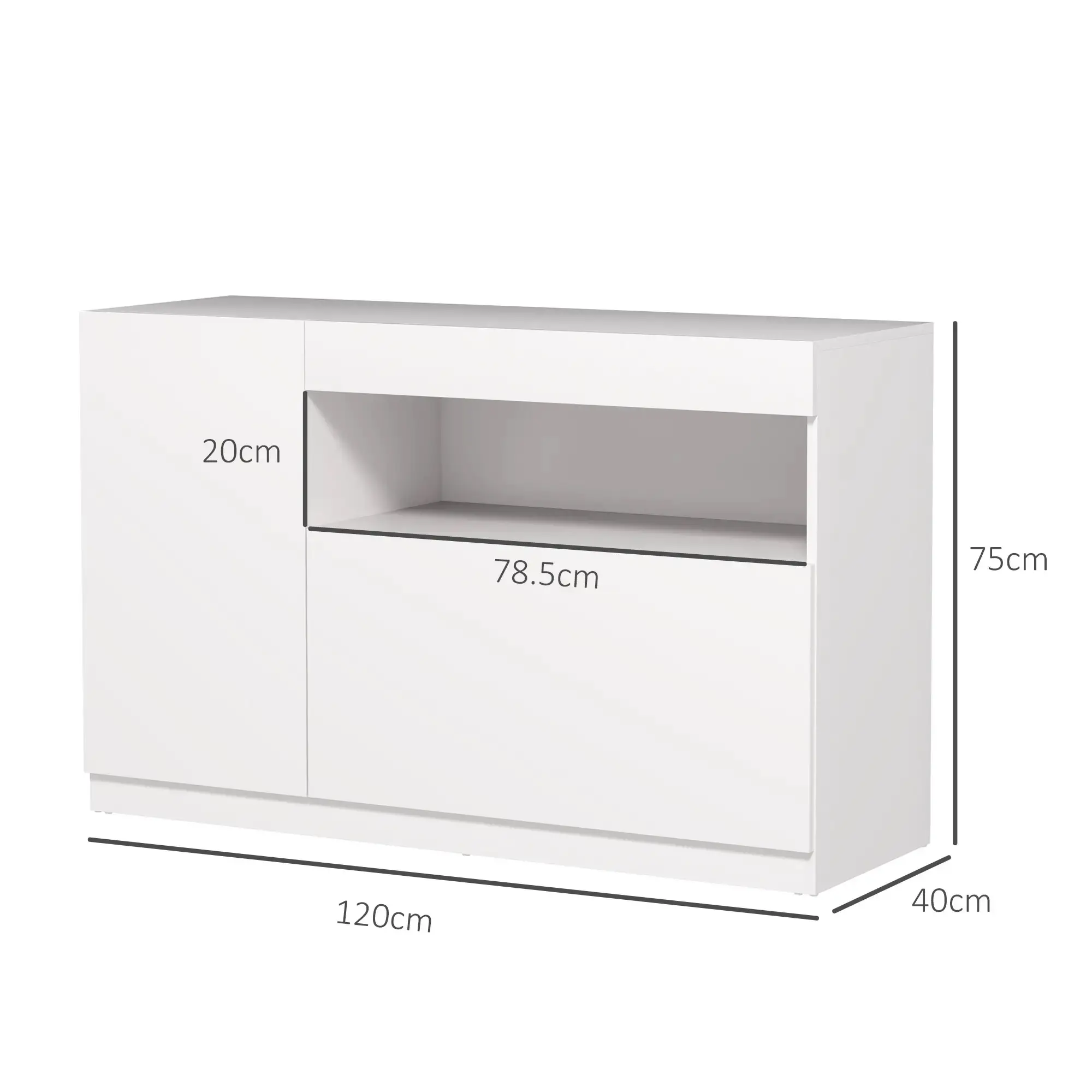 Tumba Homcom 83B-165V00WT (White) - 5
