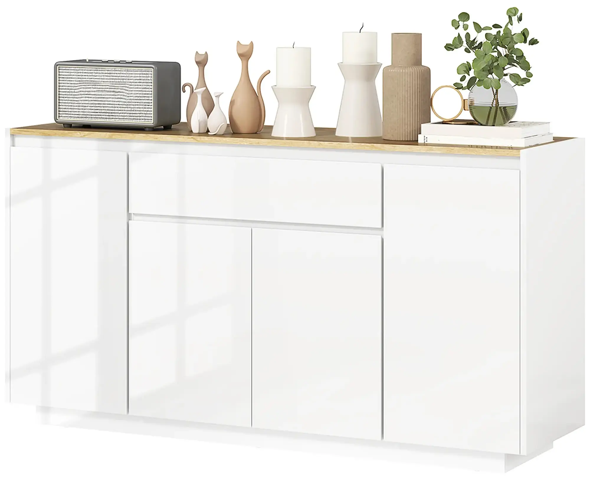 Тумба Homcom 83B-196V80WT (White Gloss) - 3
