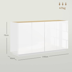 Tumba Homcom 83B-197V80WT (White Gloss) Thumb