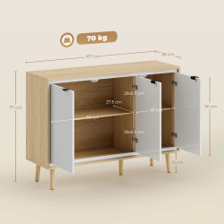 Тумба Homcom 83B-494V01WT (White Gloss/Oak) Thumb