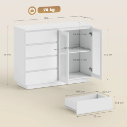 Тумба Homcom 83B-530V00WT (White) Thumb