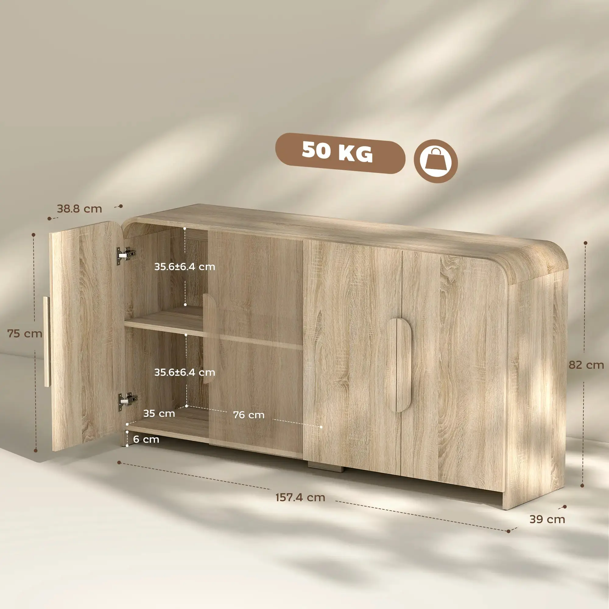 Tumba Homcom 83B-638V00ND (Natural) - 4