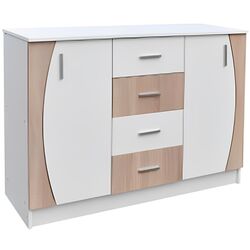 Tumba Ideal Mobila 2D4SZ (Sonoma Oak/White) Thumb