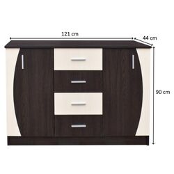 Tumba Ideal Mobila 2D4SZ (Wenge/White) Thumb