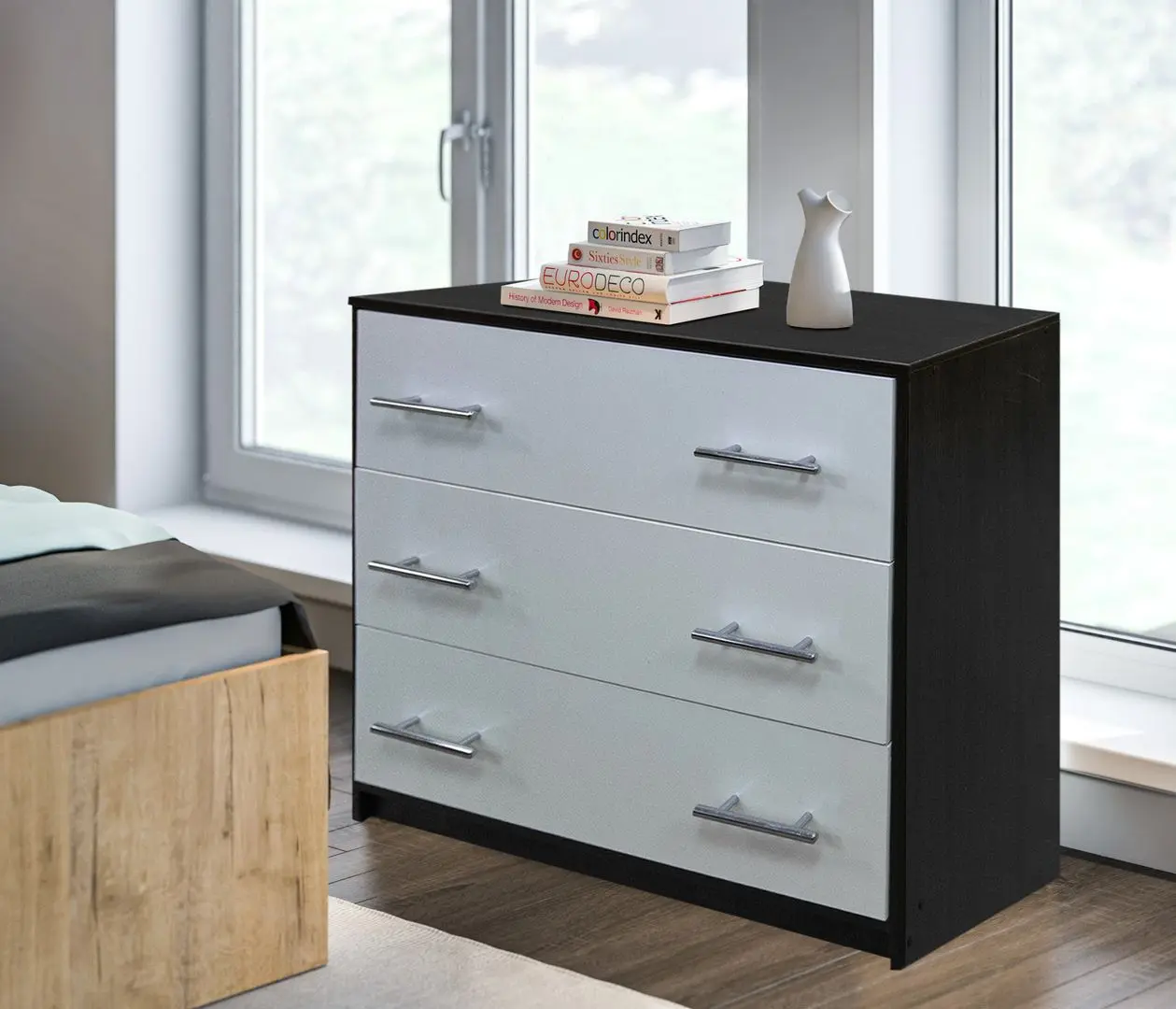 Comoda Ideal Mobila 80x45x70 (Wenge/White)