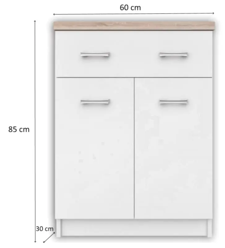 Tumba Ideal Mobila Jolis (Sonoma Oak/White)