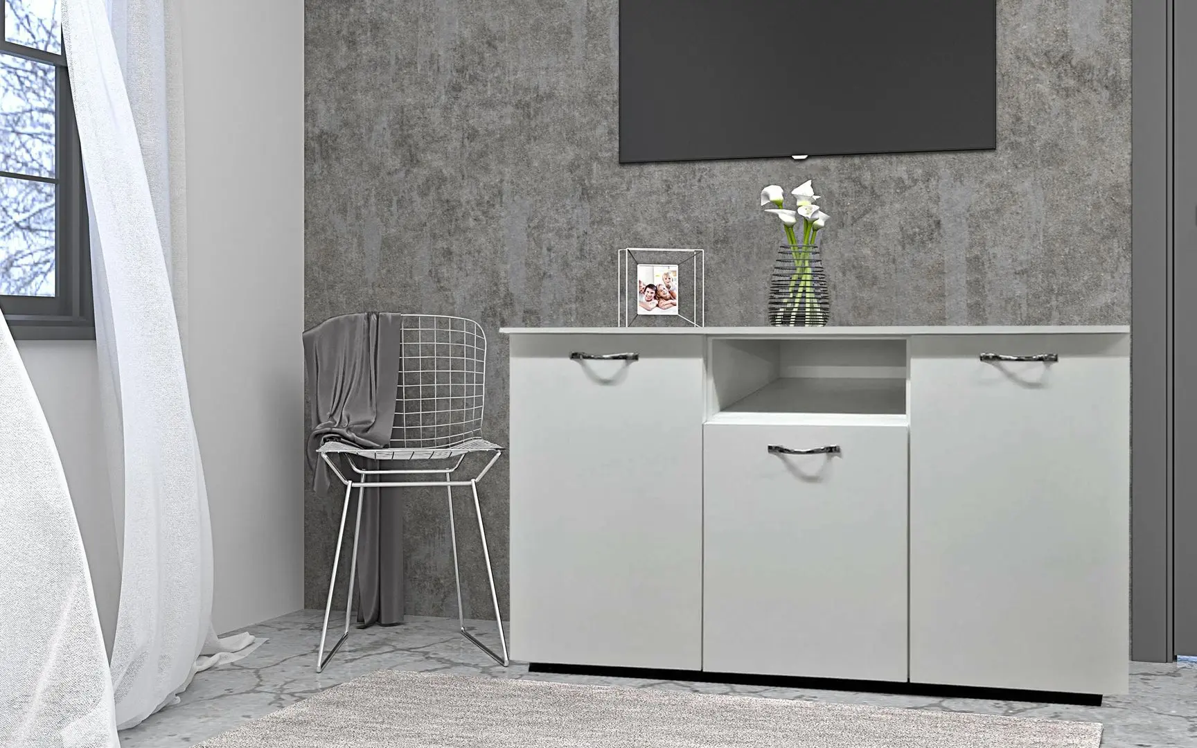 Tumba Ideal Mobila Leonardo (White)