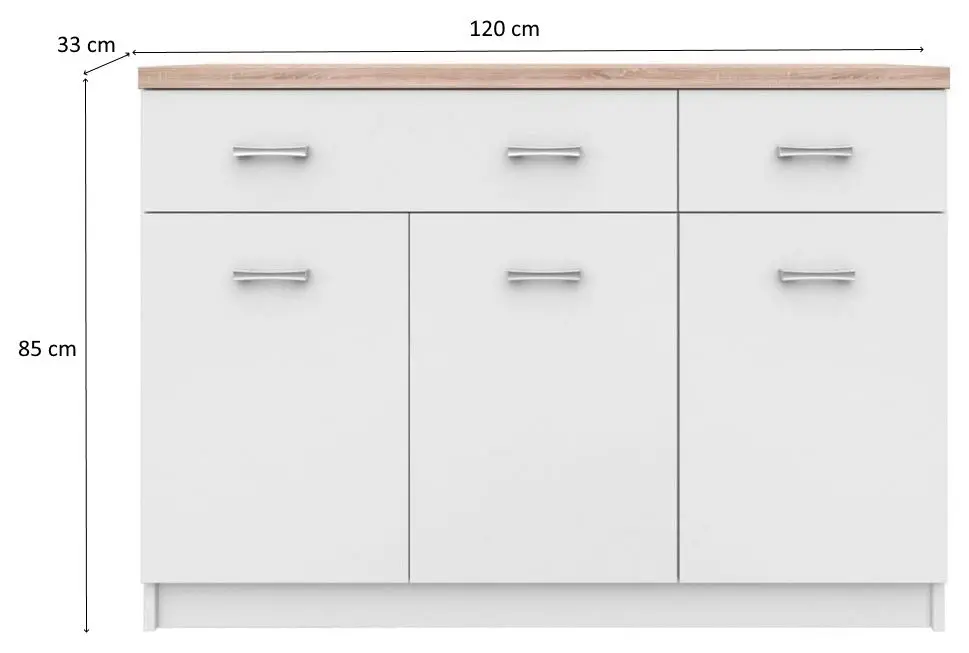 Tumba Ideal Mobila Lucia (Sonoma Oak/White)