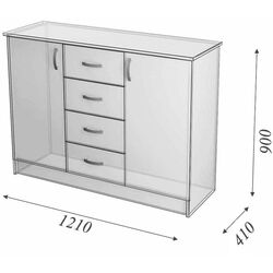 Tumba Ideal Mobila M03 (Dark Oak/Light Oak) Thumb