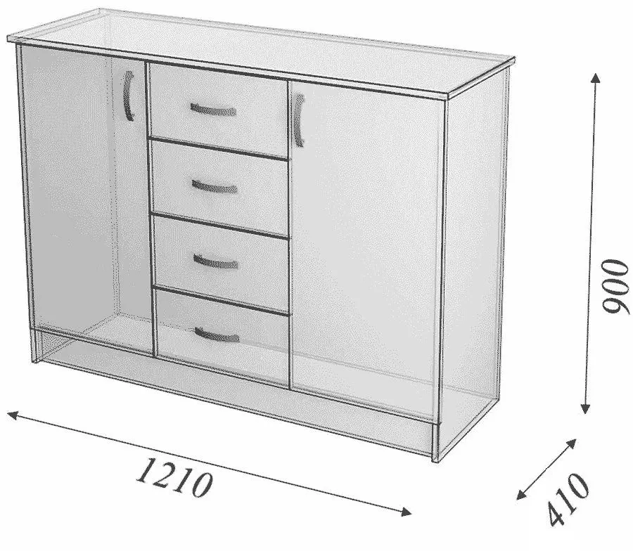 Tumba Ideal Mobila M03 (Dark Oak/Light Oak)