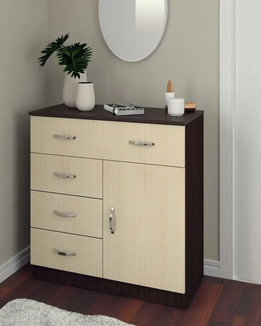 Tumba Ideal Mobila Mia (Wenge/White)