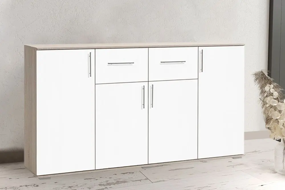 Tumba Ideal Mobila Silvia (Sonoma Oak/White)