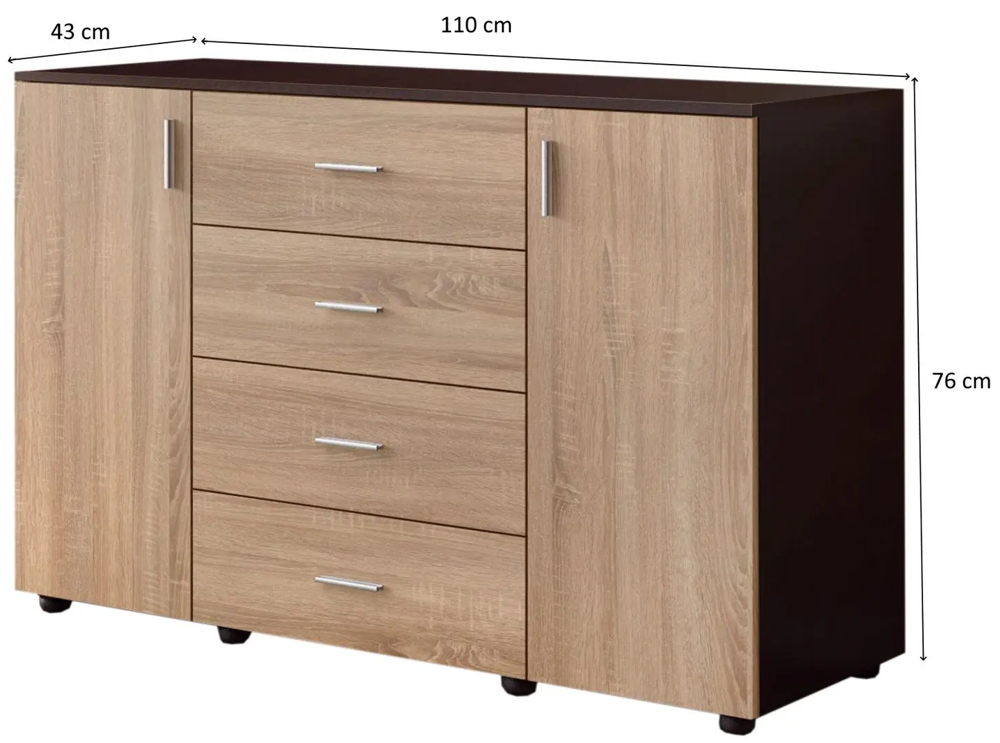 Tumba Ideal Mobila Smart (Wenge/Sonoma Oak)