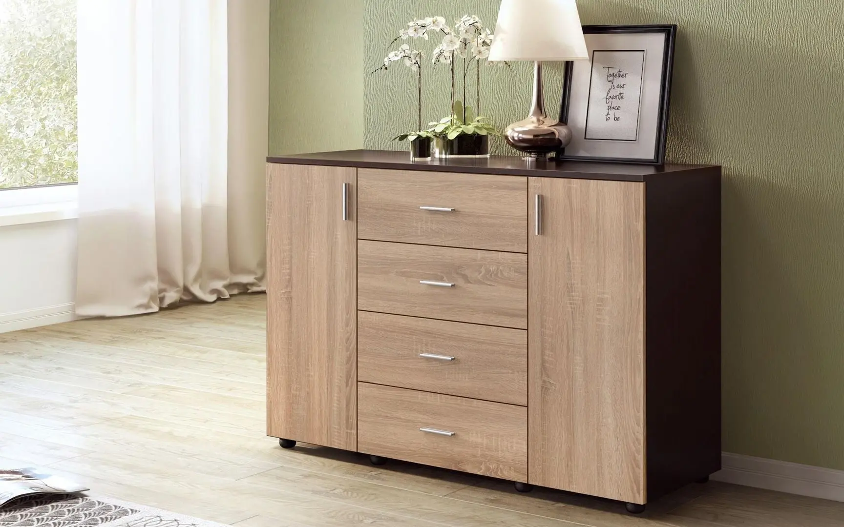 Tumba Ideal Mobila Smart (Wenge/Sonoma Oak)