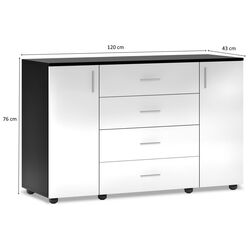 Tumba Ideal Mobila Villy (Wenge/White) Thumb