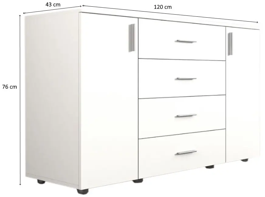 Tumba Ideal Mobila Villy (White)